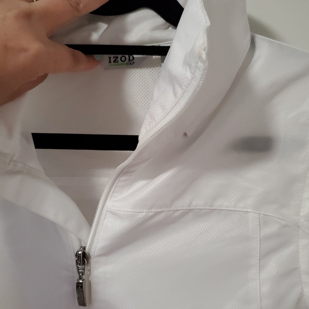 Izod Windbreaker Jacket Remove Remove Sleeves Vest - image 2